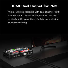 Load image into Gallery viewer, Prisual R2 Pro Video Switcher 4-Channel HDMI Live Streaming Audio Mixer HDMI Switcher 5.5 Inch FHD 1080p LCD Screen 60FPS PTZ Controller USB Recording (Does not Support 4K)
