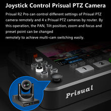 Load image into Gallery viewer, Prisual R2 Pro Video Switcher 4-Channel HDMI Live Streaming Audio Mixer HDMI Switcher 5.5 Inch FHD 1080p LCD Screen 60FPS PTZ Controller USB Recording (Does not Support 4K)
