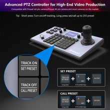 Load image into Gallery viewer, Prisual 4K NDI PTZ Camera 20X Optical Zoom HDMI/SDI/USB/IP PTZ Bundle (5pcs) with IP Joystick Controller PoE Keyboard,Contains 6 Items
